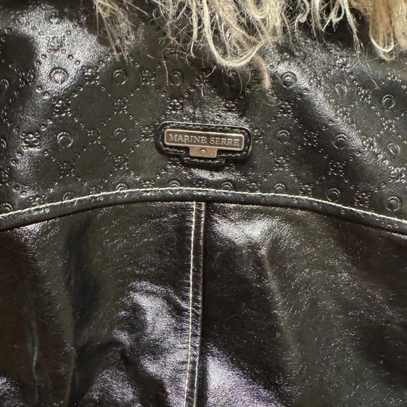 Marine Serre Embossed Leather Cropped Jacket - Picture 10 of 14